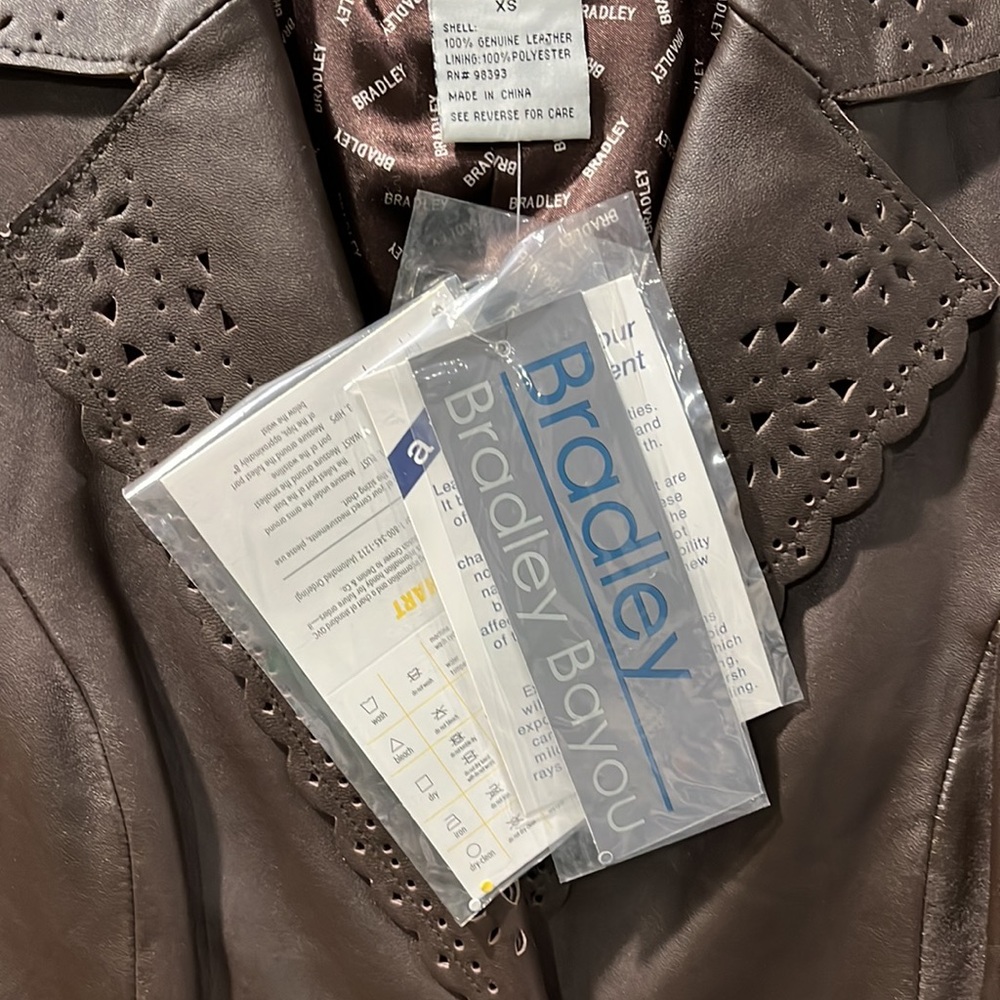 Bradley Bradley Bayou leather jacket women's XS.. NWT - Picture 7 of 12